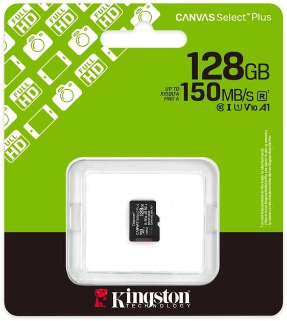 Карта пам'яті Kingston Canvas Select Plus microSDXC 128GB UHS-I U1 V10