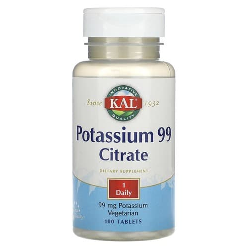 KAL Potassium 99 Citrate 99 mg 100 Tablets