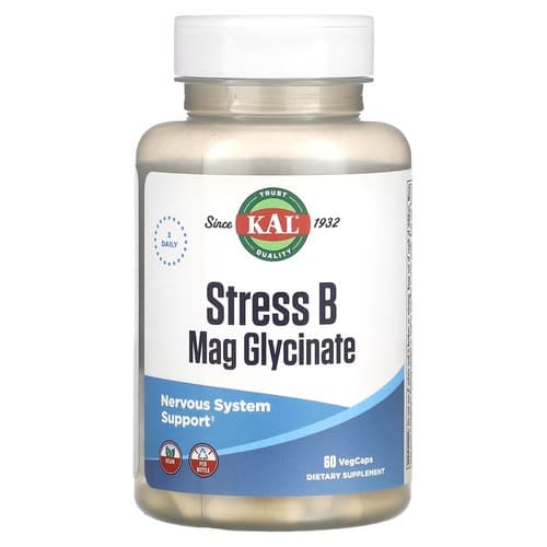 KAL Stress B Mag Glycinate 60 VegCaps