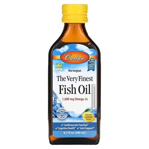 Carlson Labs Fish Oil Omega-3 1,600 mg 200 мл Лимон