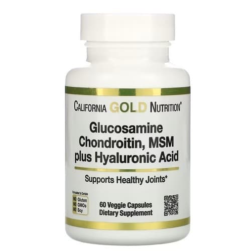 CGN Glucosamine, Chondroitin, MSM Plus Hyaluronic Acid 60 Veggie Caps