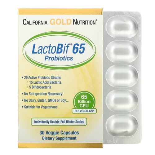 CGN LactoBif Probiotics 65 Billion CFU 30 Veggie Capsules