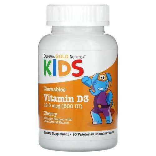 CGN Chewable Vitamin D3 for Children 500 IU 90 Tablets
