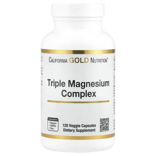 California Gold Nutrition Triple Magnesium Complex 120 рослинних капсул