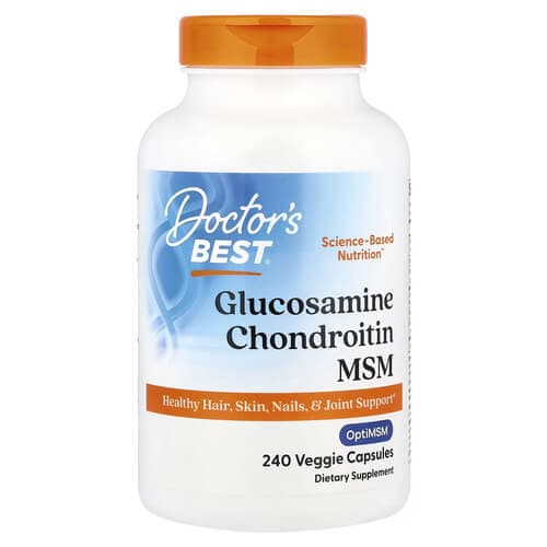 Doctor's Best Glucosamine Chondroitin MSM with OptiMSM 240 Veggie Caps