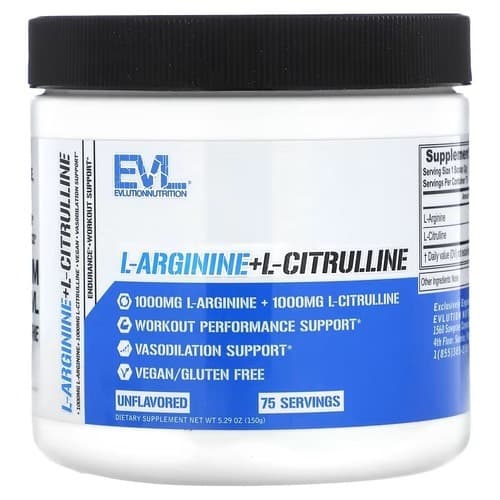 EVLution Nutrition L-Arginine + L-Citrulline 150 g