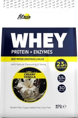 FitWin WHEY 77% 900 g - Полуничний крем