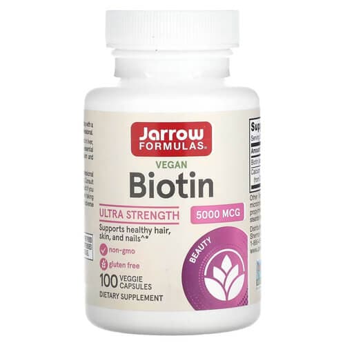 Jarrow Formulas Biotin 5,000 mcg 100 вегетаріанських капсул