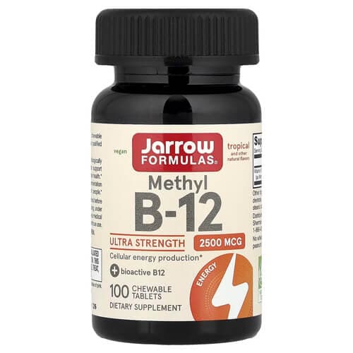 Jarrow Formulas Methyl B-12 2,500 mcg 100 Chewable Tablets