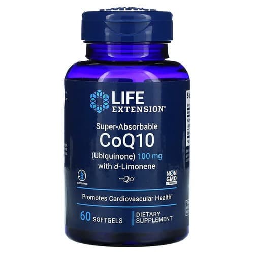 Life Extension CoQ10 (Ubiquinone) with d-Limonene 100 mg 60 рідких капсул