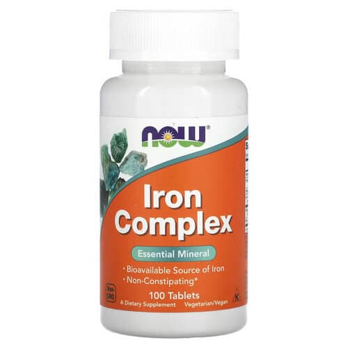 NOW Iron Complex 100 Tabs