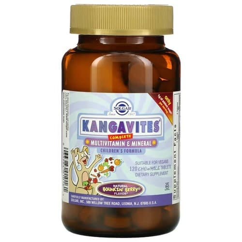 Solgar Kangavites Complete Multivitamin & Mineral 120 Chewable Tablets