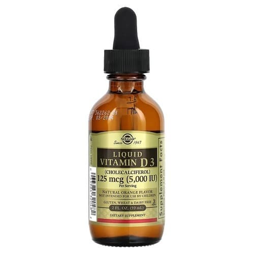 Solgar Liquid Vitamin D3 Natural Orange 5,000 IU 59 ml Апельсин