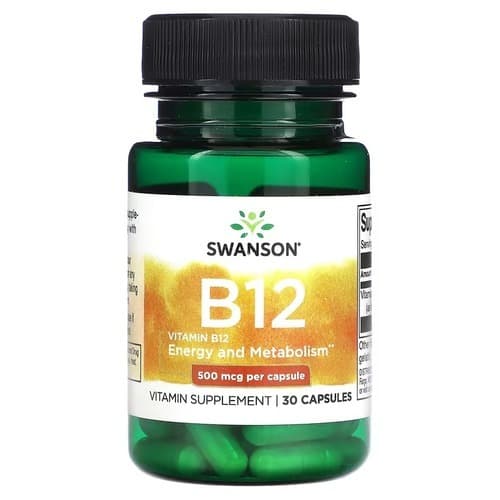 Swanson Vitamin B12 500 mcg 30 капсул