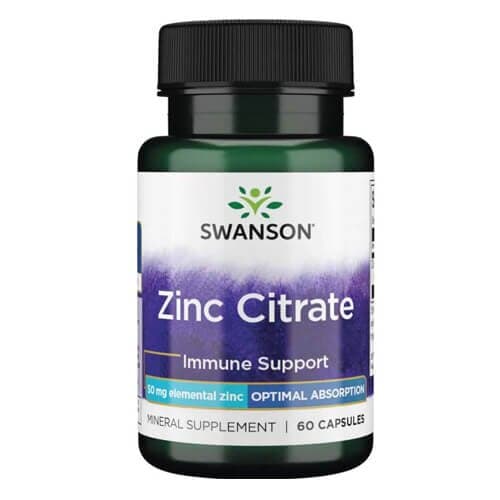 Swanson Zinc Citrate 50 mg 60 caps