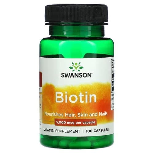 Swanson Biotin 5,000 mcg 100 капсул