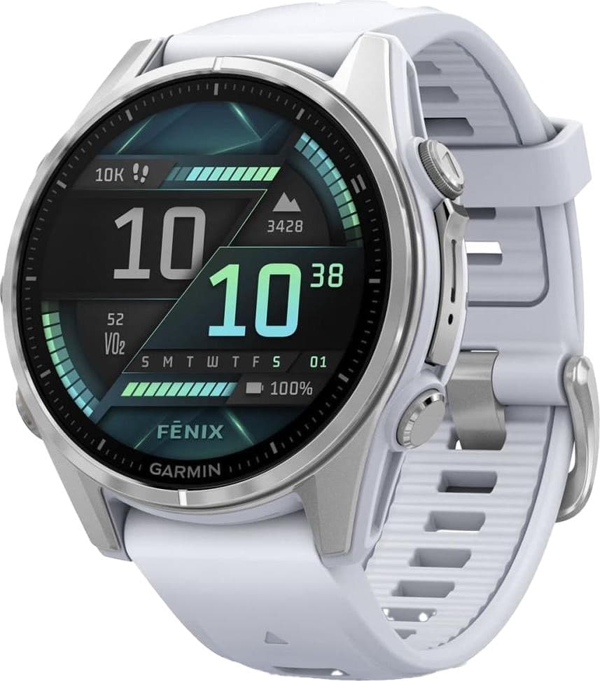 Смарт-годинник Garmin Fenix 8 43mm AMOLED Silver with Whitestone Silicone Band (010-02903-00/06)