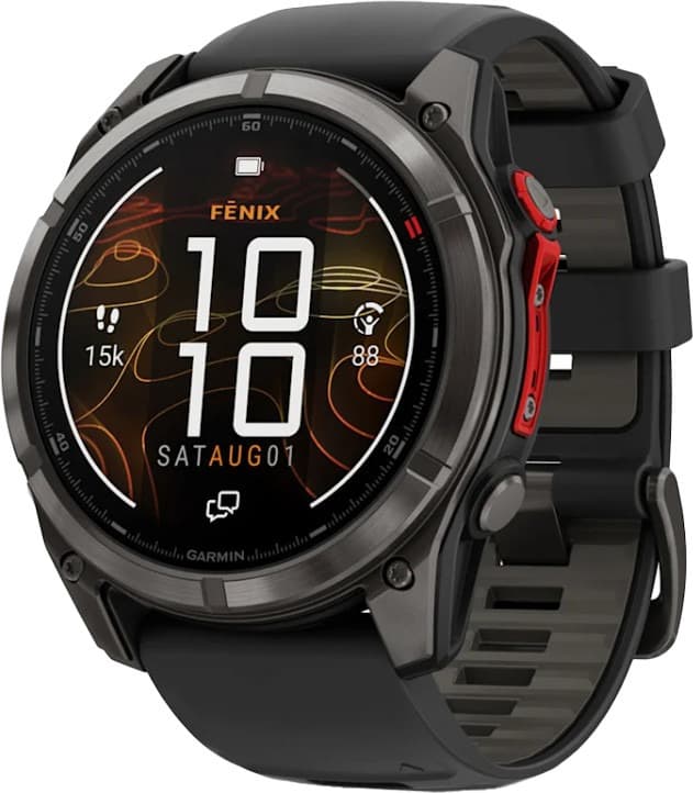 Смарт-годинник Garmin Fenix 8 Pro 51 mm MicroLED Carbon Gray Titanium with Black/Pebble Gray (010-03380-00/01/05)