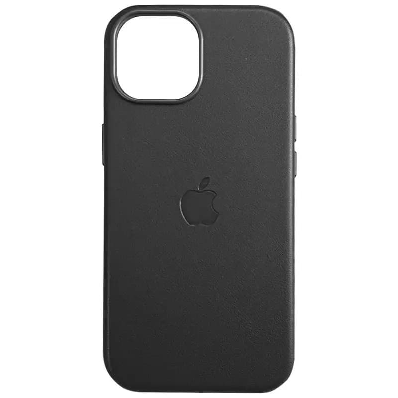 Шкіряний чохол Leather Case with MagSafe and Animation для Apple iPhone 13 pro (6.1") Black
