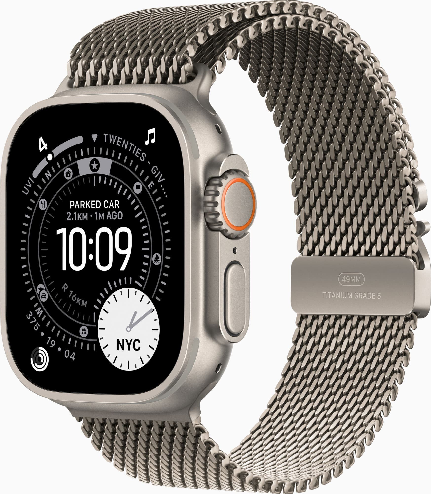 Смарт-годинник Apple Watch Ultra 3 GPS + Cellular 49mm Natural Tit. Case w. Natural Tit. Milanese Loop - Small (MEWW4)