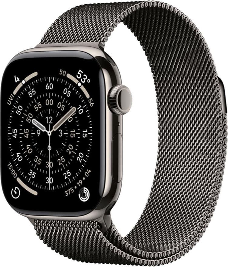 Смарт-годинник Apple Watch Series 11 GPS + Cellular 42mm Natural Tit. Case w. Slate Milanese Loop (MF9H4+MGJ14)