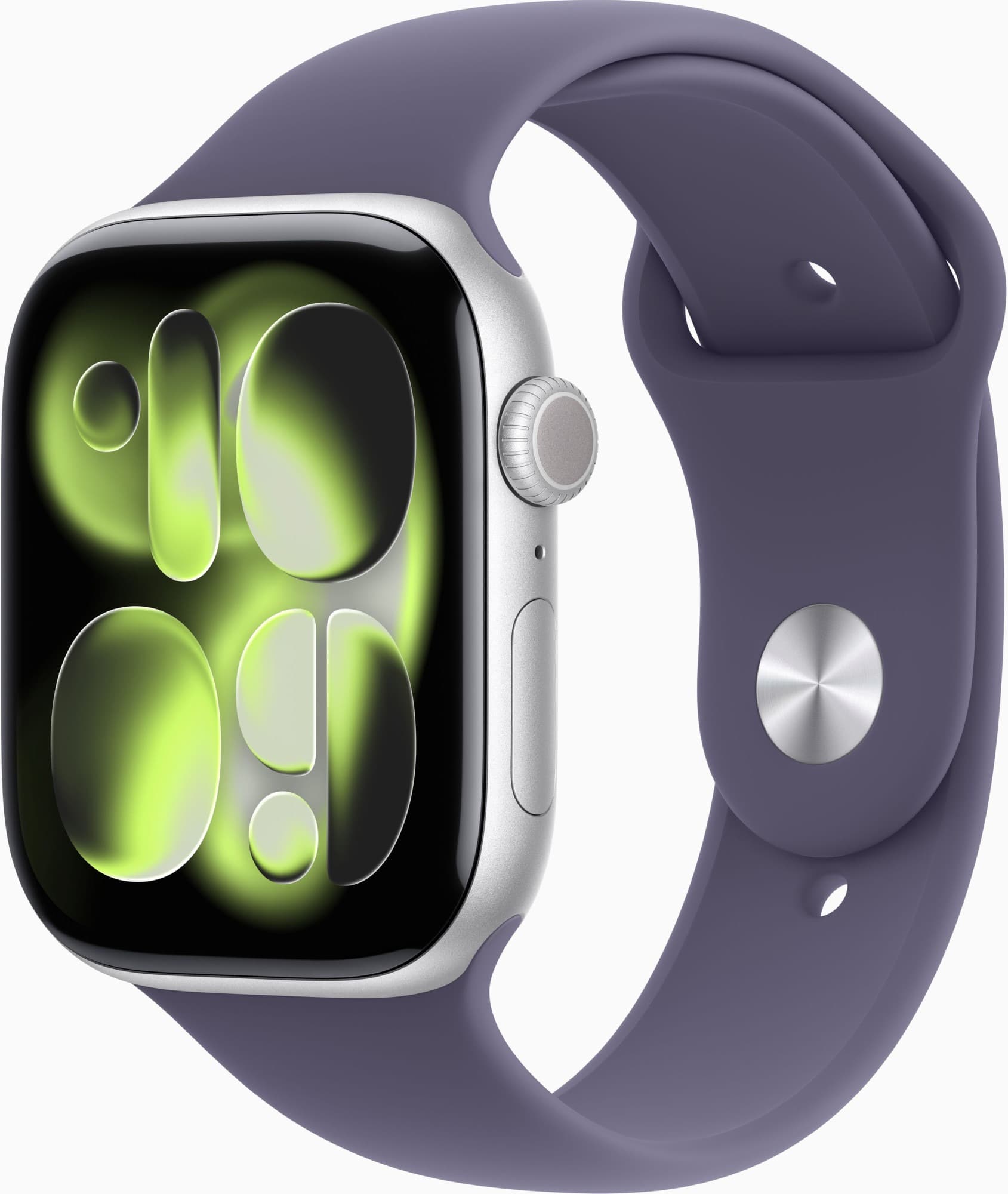 Смарт-годинник Apple Watch Series 11 GPS + Cellular 46mm Silver Alu. Case w. Purple Fog S. Band - S/M (MFCP4)