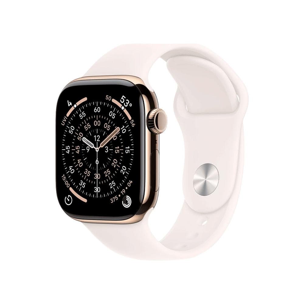Смарт-годинник Apple Watch Series 11 GPS + Cellular 46mm Gold Titanium Case w. Light Blush Sport Band - S/M (MFD54)