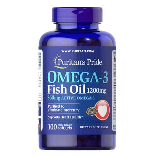 Puritan's Pride Omega-3 Fish Oil 1200 mg (360 mg) 100 рідких капсул